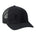 Front of a black trucker hat with a black till i die logo embroidered on the right bottom panel
