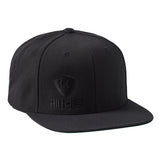 Black flat bill hat with black till i die logo embroidered on bottom right front panel