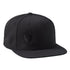 Black flat bill hat with black till i die logo embroidered on bottom right front panel