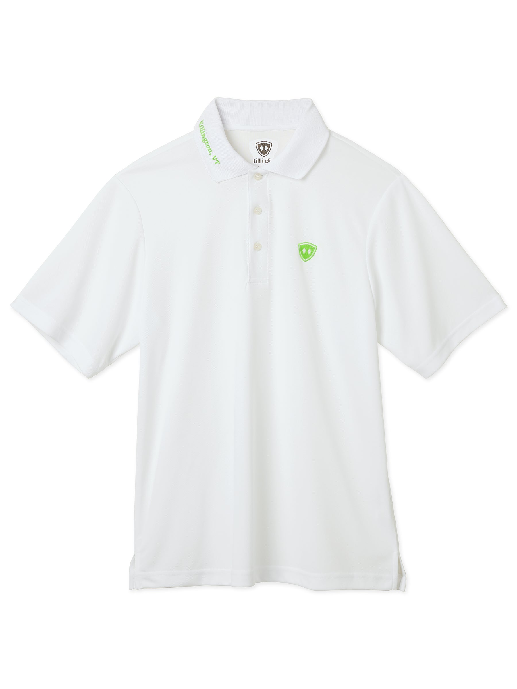 TID Logo // Men's Performance Polo // White