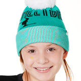 Wicked Mint Skier // Pom Beanie