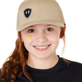 Till I Die® Shield // Classic Trucker Hat // Tan + Navy