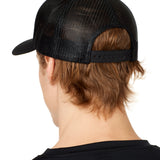 Till I Die® Shield // Classic Trucker Hat // Black + Neon Blue