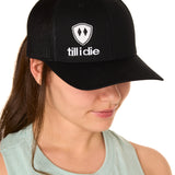 Till I Die® Logo // Classic Trucker Hat // Black + White