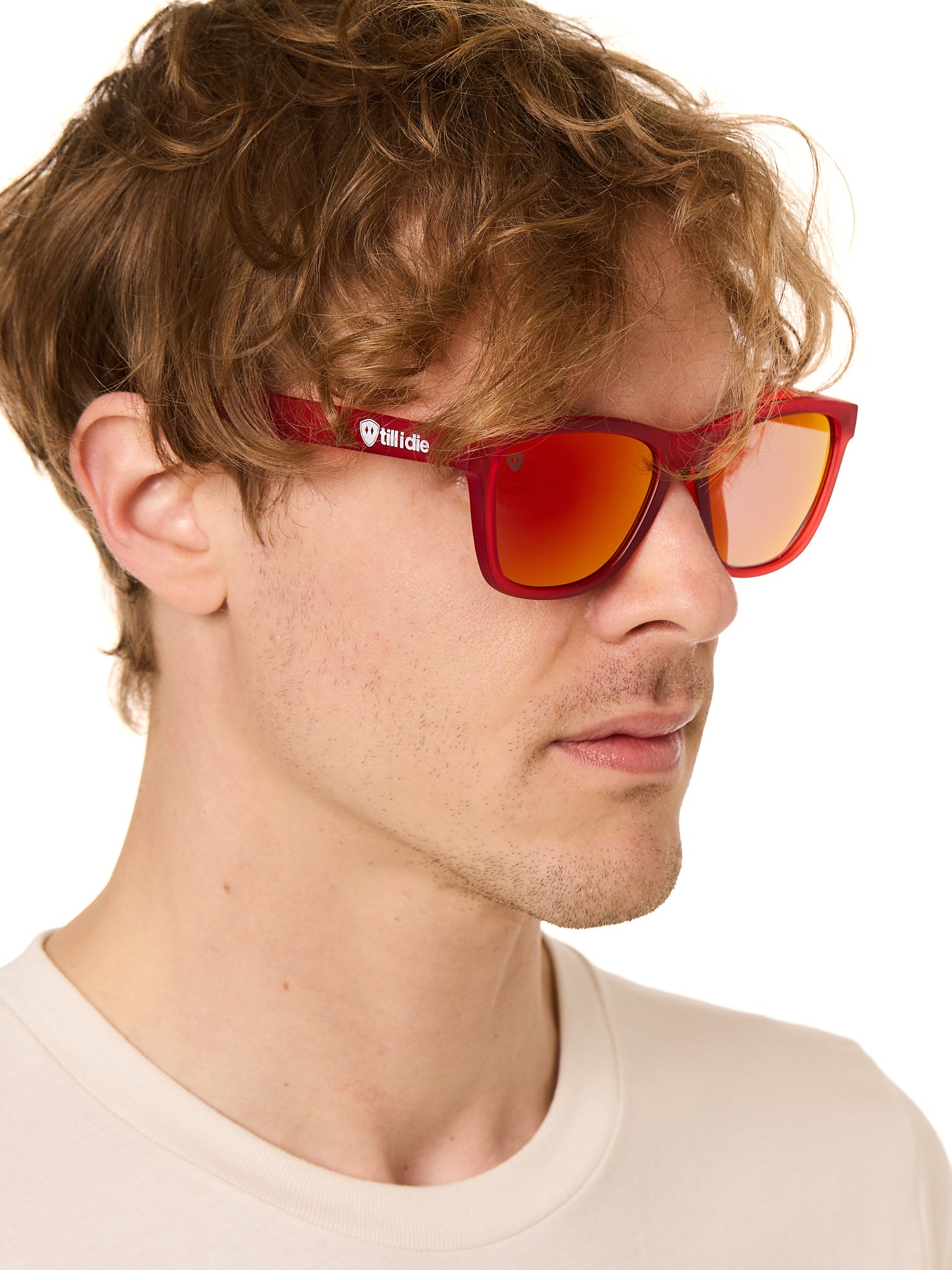 Ruby Riptide // Polarized Sunglasses // Matte Red + Red