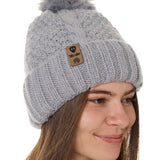 Till I Die® Logo // Leather Tab // Knit Pom Pom Beanie