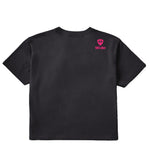 A black tee shirt shown from the back, featuring the double diamond shield logo and the text 'till i die' on the upper right shoulder, set against a plain white background.