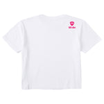 A white tee shirt shown from the back, featuring the double diamond shield logo and the text 'till i die' on the upper right shoulder, set against a plain white background.