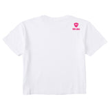 A white tee shirt shown from the back, featuring the double diamond shield logo and the text 'till i die' on the upper right shoulder, set against a plain white background.