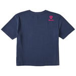 A navy tee shirt shown from the back, featuring the double diamond shield logo and the text 'till i die' on the upper right shoulder, set against a plain white background.