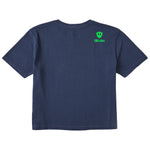 A navy short-sleeve t-shirt shown from the back, featuring the double diamond shield logo and the text 'till i die' on the upper right shoulder, set against a plain white background.