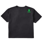 A black short-sleeve t-shirt shown from the back, featuring the double diamond shield logo and the text 'till i die' on the upper right shoulder, set against a plain white background.