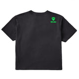 A black short-sleeve t-shirt shown from the back, featuring the double diamond shield logo and the text 'till i die' on the upper right shoulder, set against a plain white background.