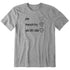 Heather Gray T-shirt featuring black text and hand-drawn icons celebrating three mountain essentials: pie, French fries, and “Ski Till I Die,” finished with the signature Double Diamond shield.