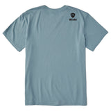 A blue tee shirt shown from the back, featuring the double diamond shield logo and the text 'till i die' on the upper right shoulder, set against a plain white background.