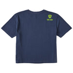 A navy blue short-sleeve t-shirt shown from the back, featuring the double diamond shield and 'till i die' brand text on the upper right back, set against a plain white background.