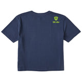 A navy blue short-sleeve t-shirt shown from the back, featuring the double diamond shield and 'till i die' brand text on the upper right back, set against a plain white background.