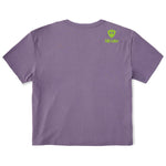 A heather purple short-sleeve t-shirt shown from the back, ffeaturing the double diamond shield and 'till i die' brand text on the upper right back, set against a plain white background.