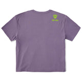 A heather purple short-sleeve t-shirt shown from the back, ffeaturing the double diamond shield and 'till i die' brand text on the upper right back, set against a plain white background.