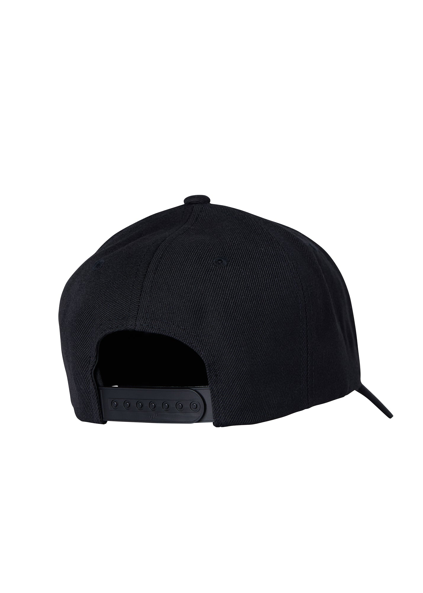 Back view product shot of the hat, showing snapback closure and wool texture