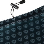 Close-up flat lay detail of the adjustable drawstring cord on the Till I Die Logo Neck Gaiter.