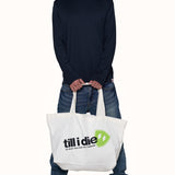 Till I Die® Logo Gear // Oversized Tote Bag // Lime