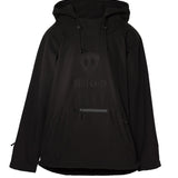 Flat lay front view of Till I Die black pullover jacket with kangaroo and zip pockets