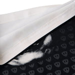 Flat lay of the Skeleton Neck Gaiter showcasing the interior fabric texture.