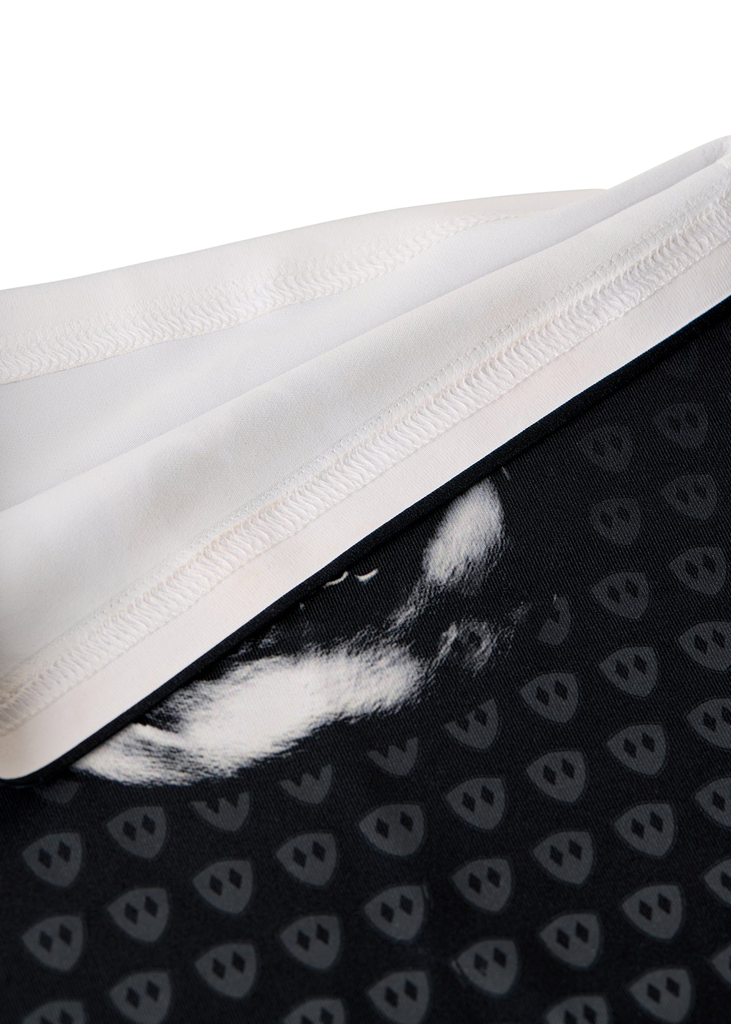 Flat lay of the Skeleton Neck Gaiter showcasing the interior fabric texture.