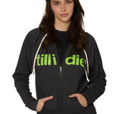 Till I Die® Logo Gear // Zip Up Hoodie // Charcoal