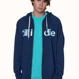 Till I Die® Logo Gear // Zip Up Hoodie // Indigo